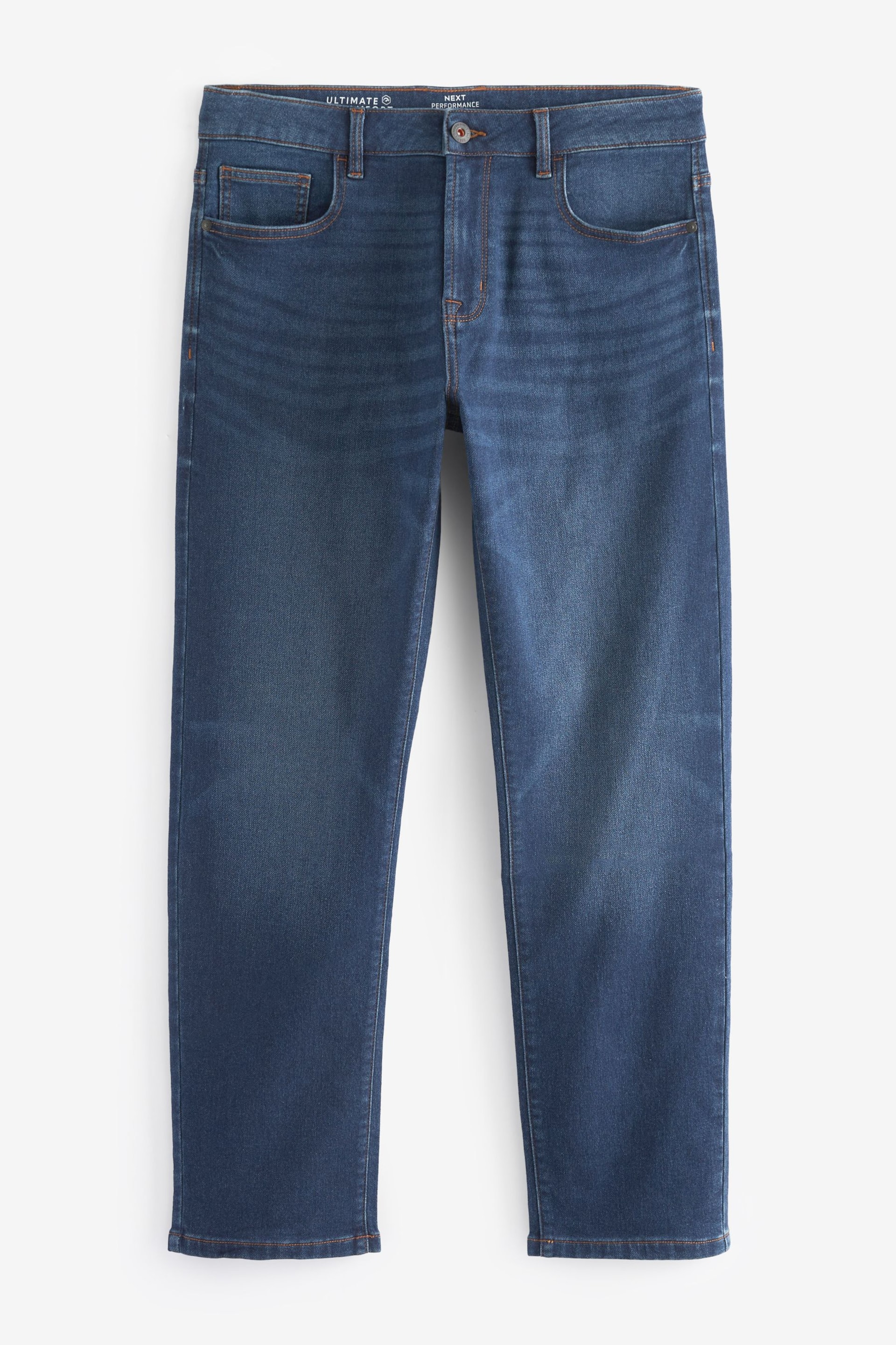 Blue Straight Fit Comfort Stretch Jeans - Image 7 of 11
