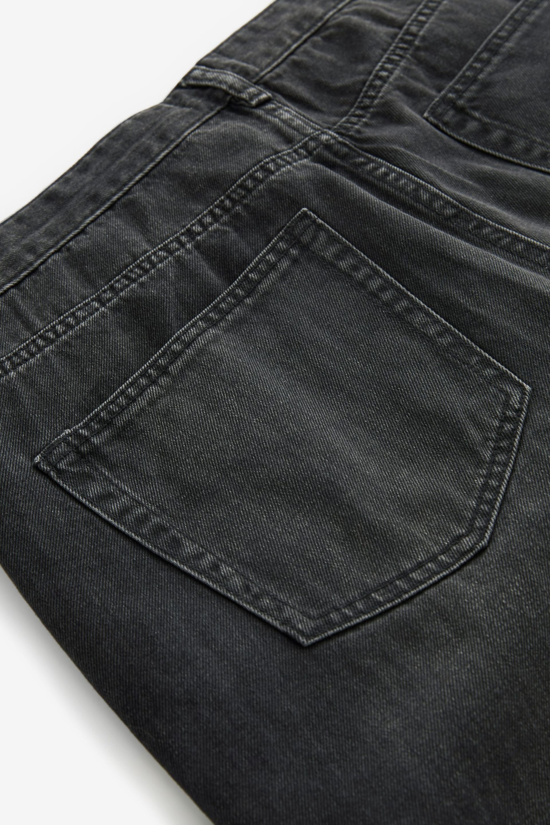 Black Washed Slim Fit 100% Cotton Authentic Jeans - Image 10 of 11