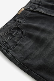 Black Washed Slim Fit 100% Cotton Authentic Jeans - Image 9 of 11