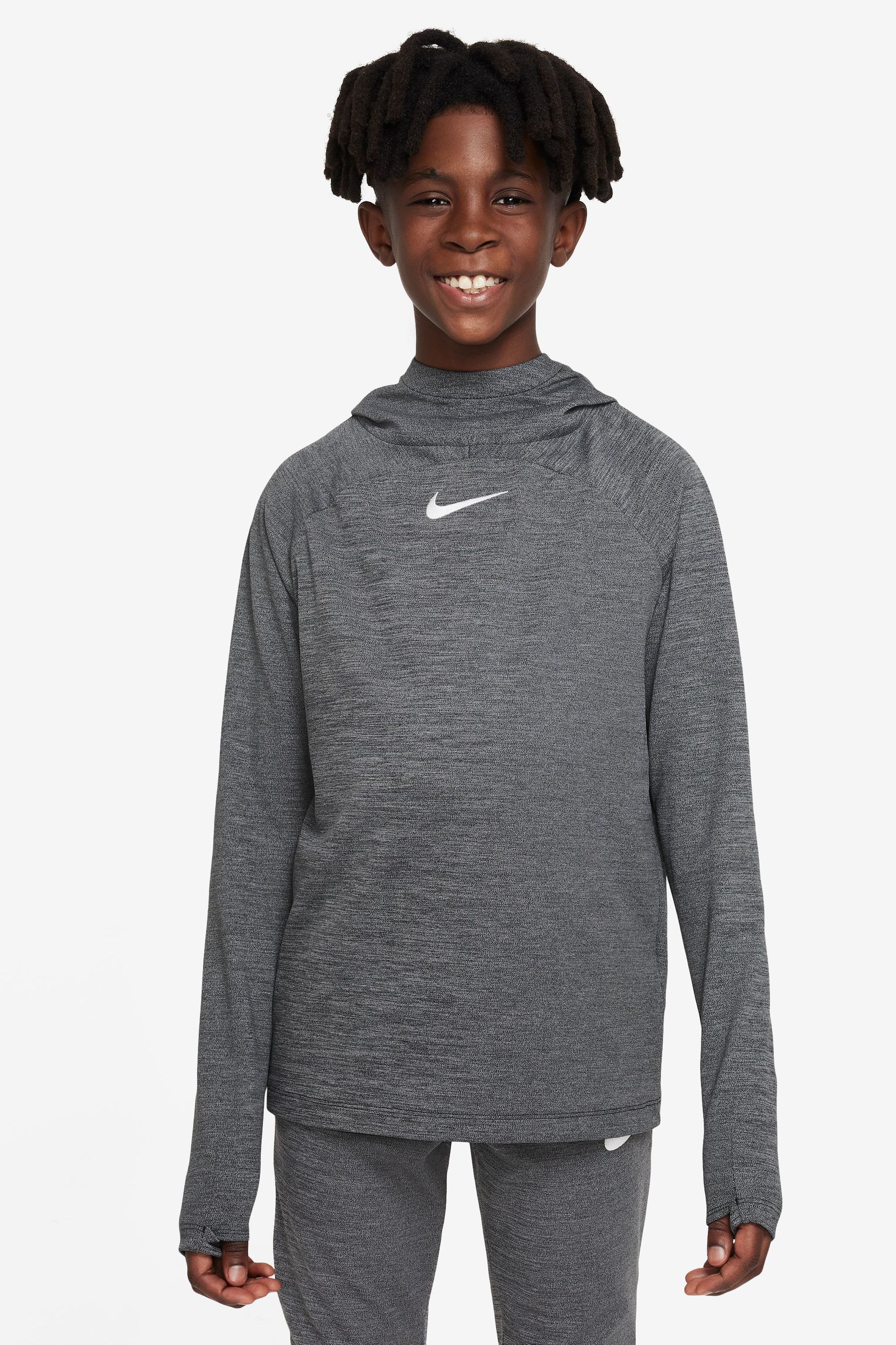 Buy Nike Grey Dri FIT Academy Pullover Football Hoodie from Next Ireland
