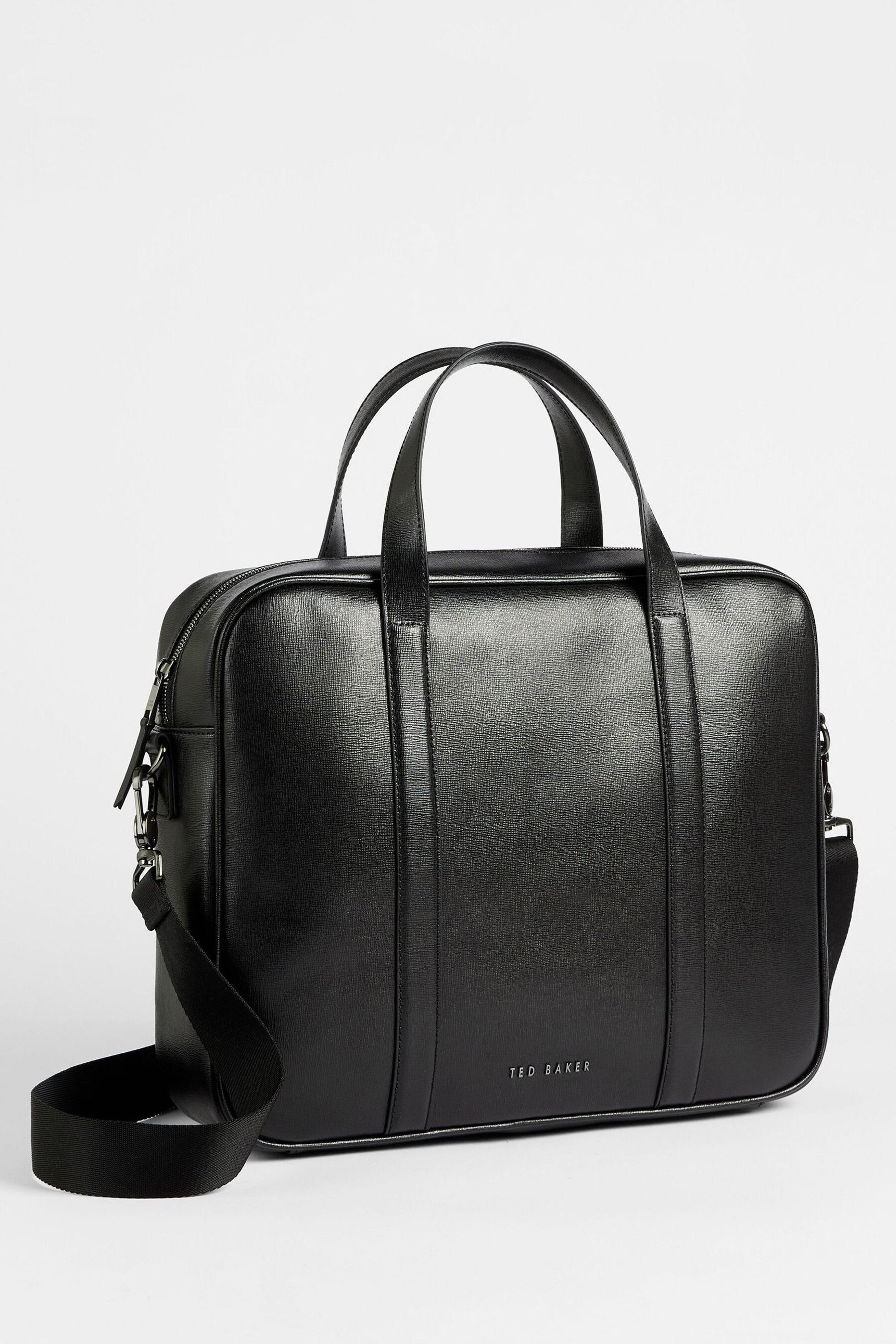 Buy Ted Baker Black Strath Saffiano Leather Document Bag from Next Luxembourg