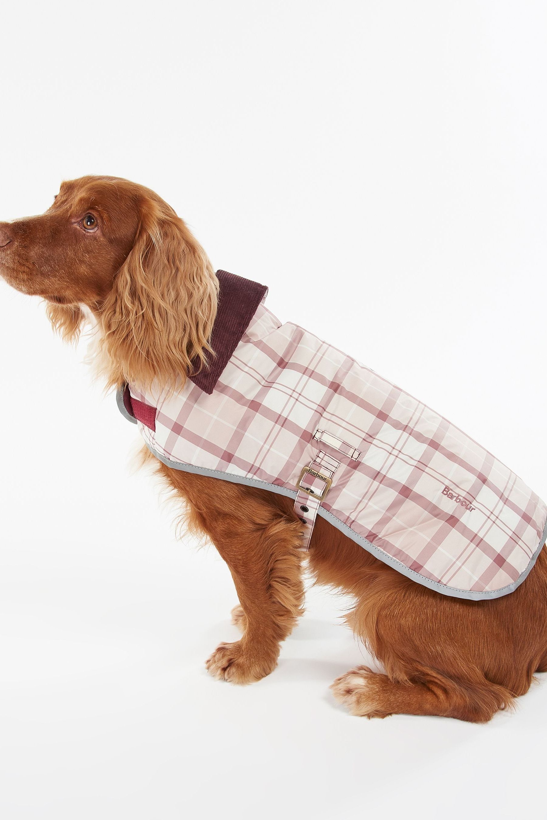 Barbour Pink Unisex Tartan Wetherham Dog Coat