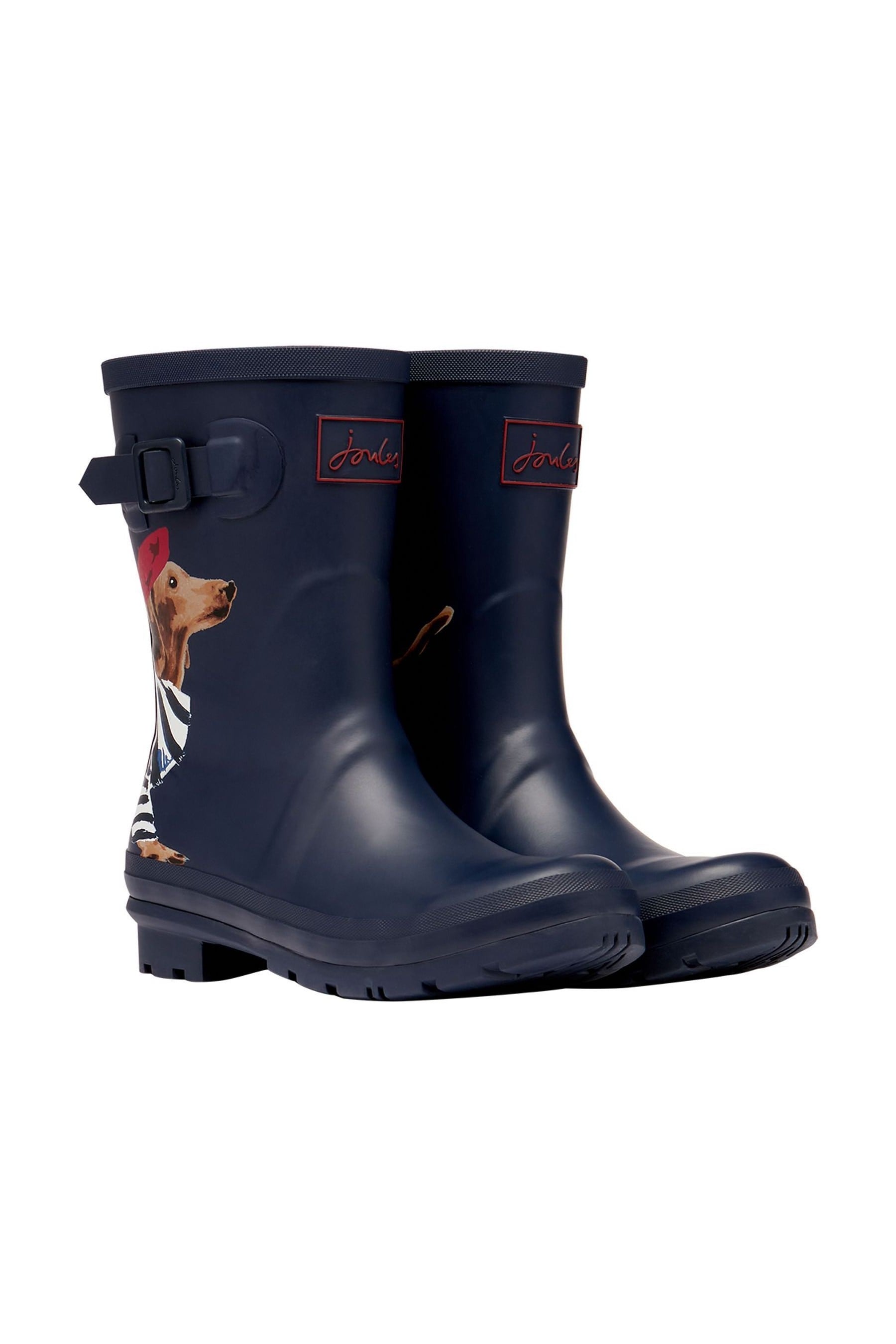Buy Joules Navy Blue Dog Mid Height Printed Molly Wellies from Next Luxembourg