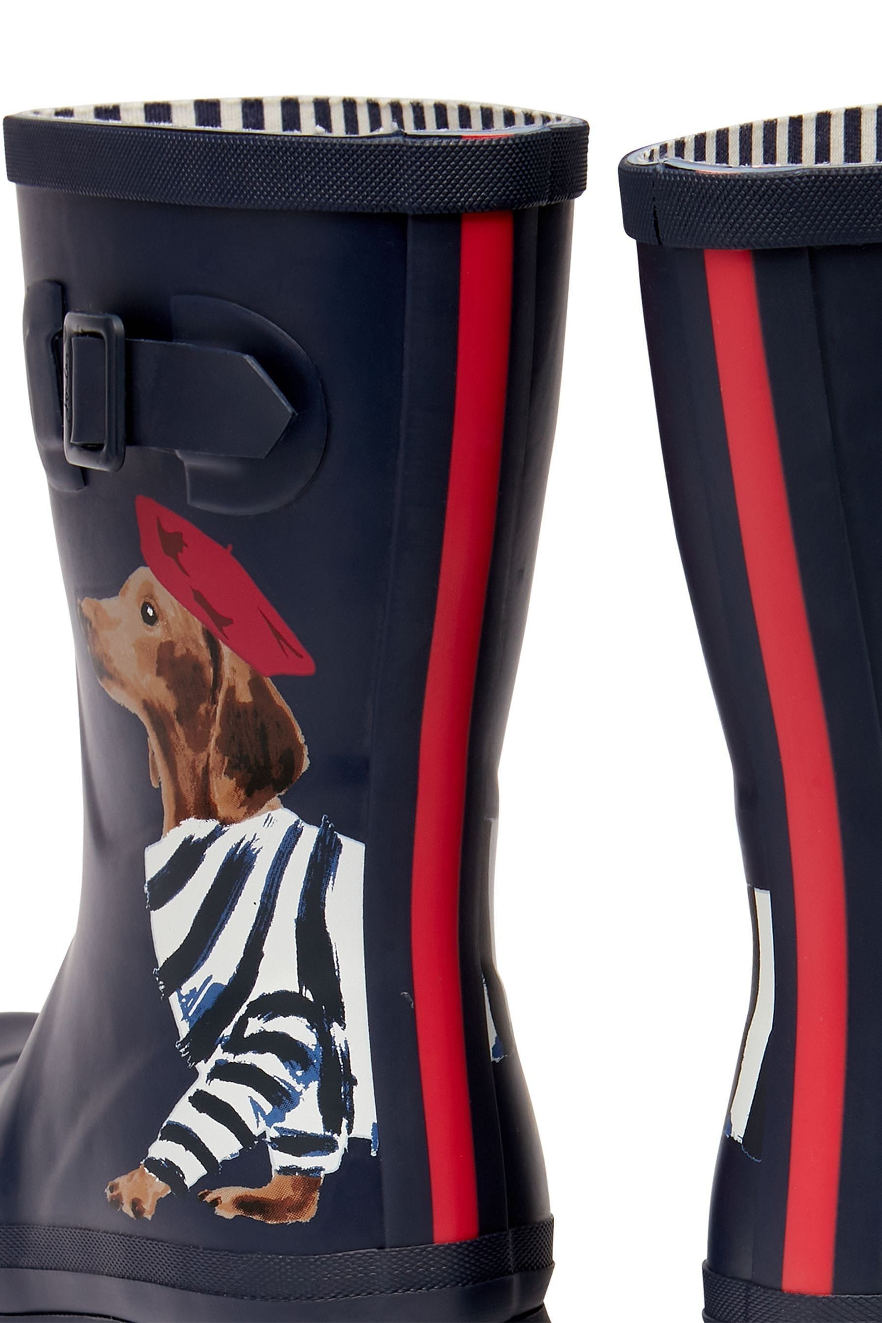 Buy Joules Navy Blue Dog Mid Height Printed Molly Wellies from Next Luxembourg