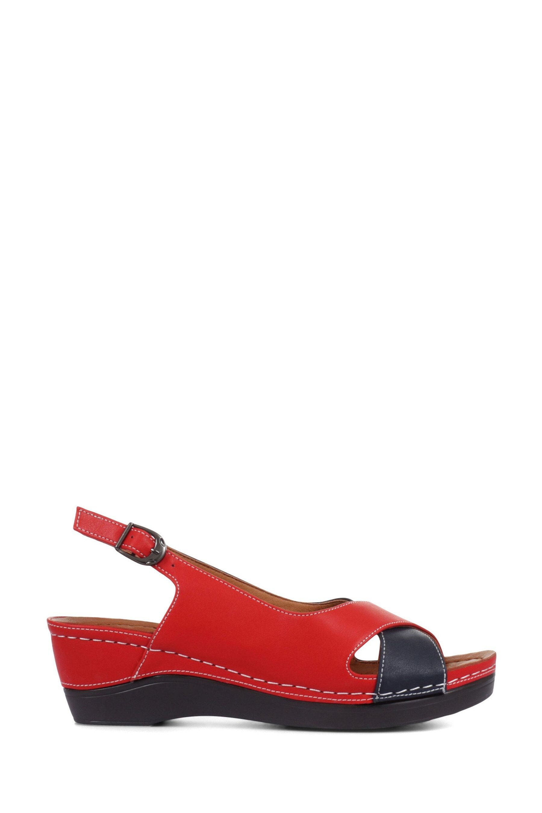 Buy Pavers Red Ladies Wide Fit Wedge Sandals from the Next UK online shop