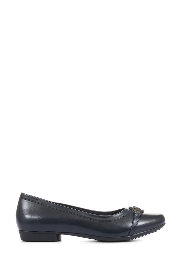 Pavers Blue Faux Leather Slip-On Pumps - Image 1 of 5