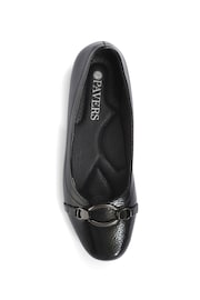 Pavers Black Faux Leather Slip-On Pumps - Image 4 of 5