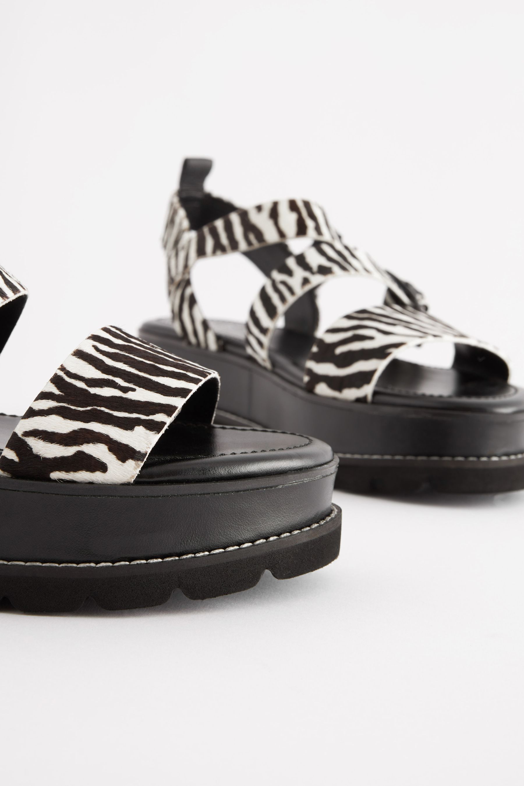 Buy Zebra Print Forever Comfort Chunky Flatform Sandals from Next Austria
