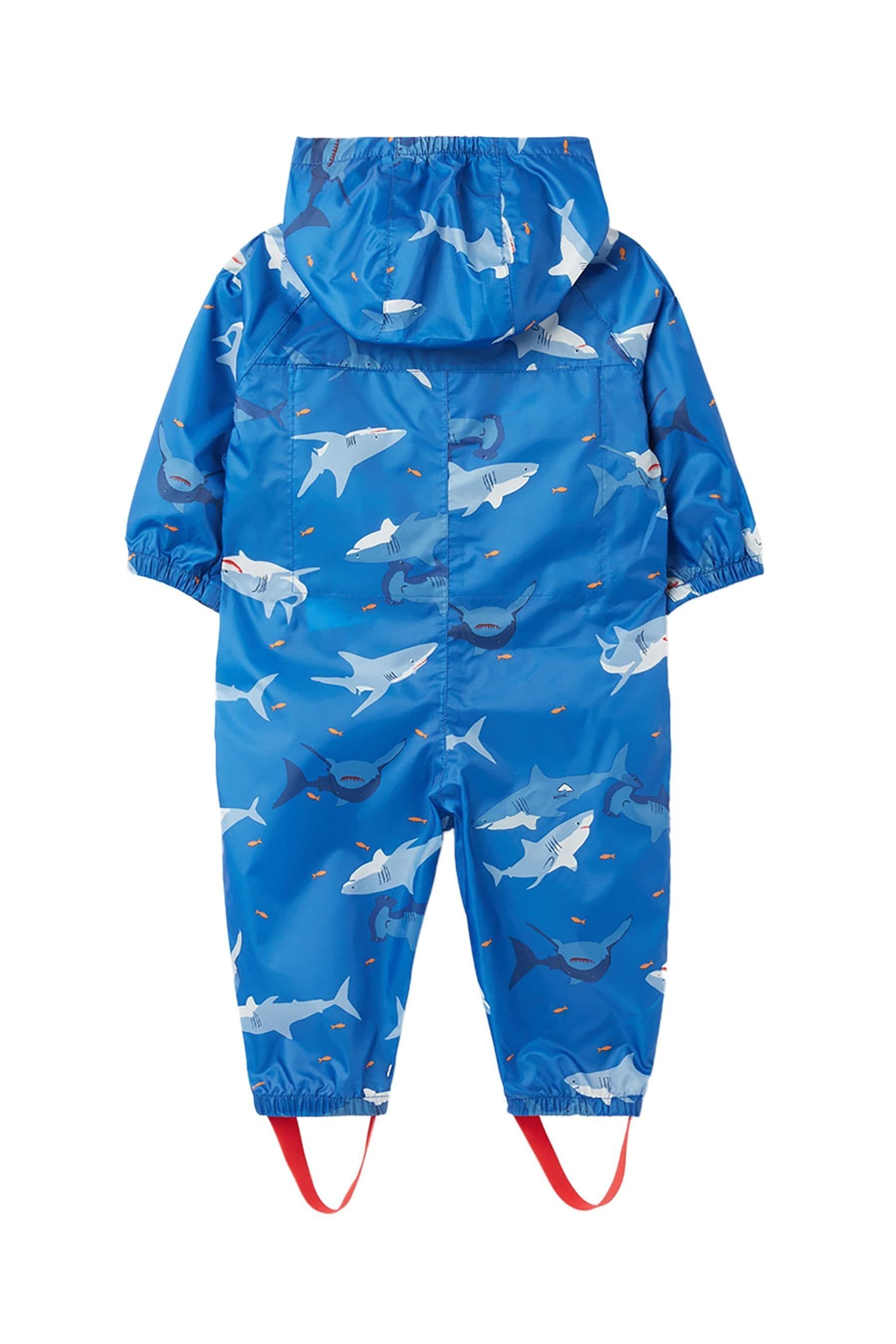 Buy Joules Blue Shark Print Puddlesuit from Next Luxembourg