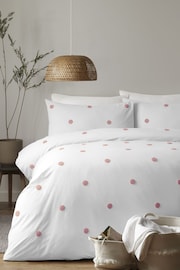 Appletree Pink Dot Garden 100% Pure 100% Cotton Duvet Cover Set - Image 1 of 4