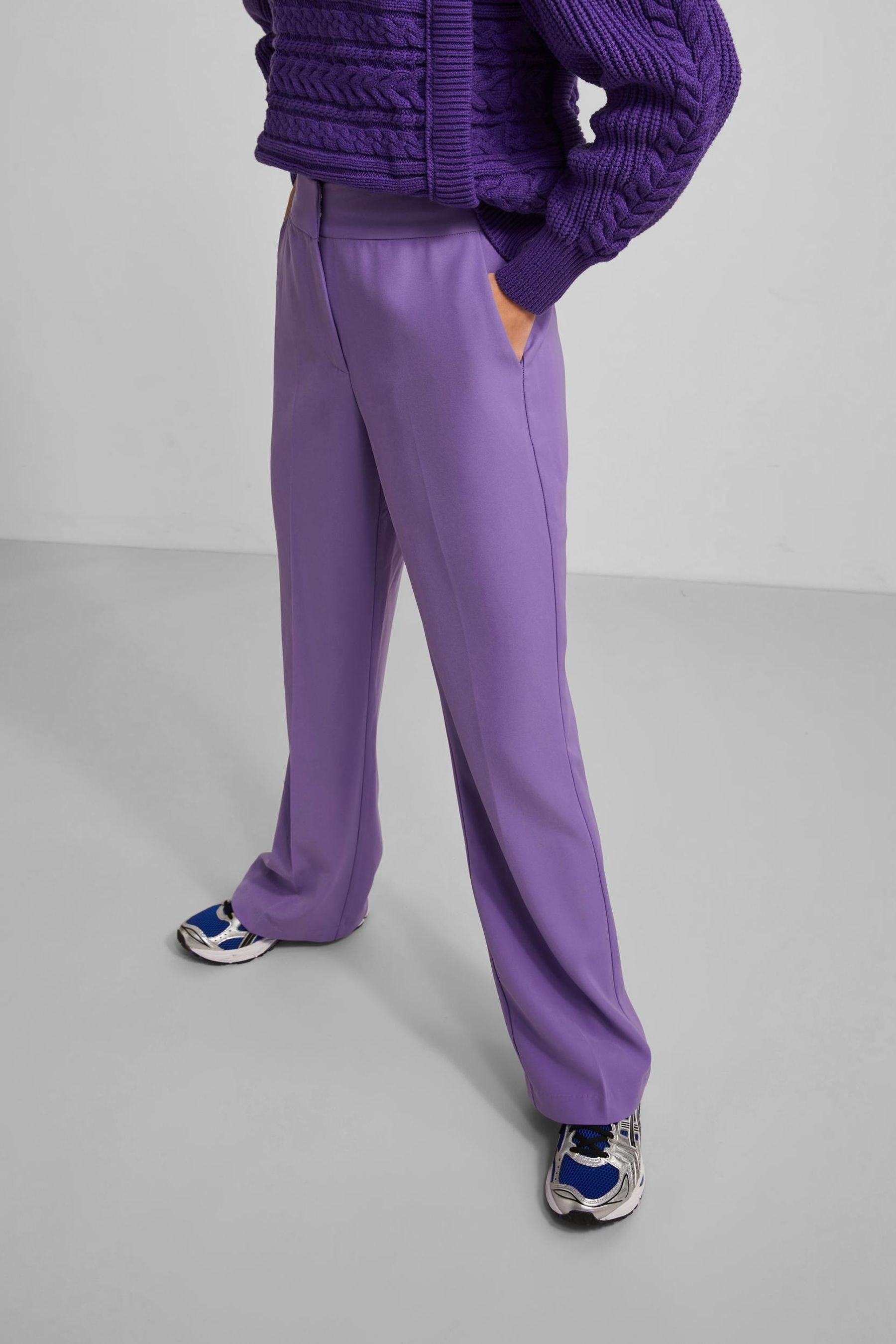 Buy Y.A.S Purple Nellie Slim Suit Trousers from Next Luxembourg