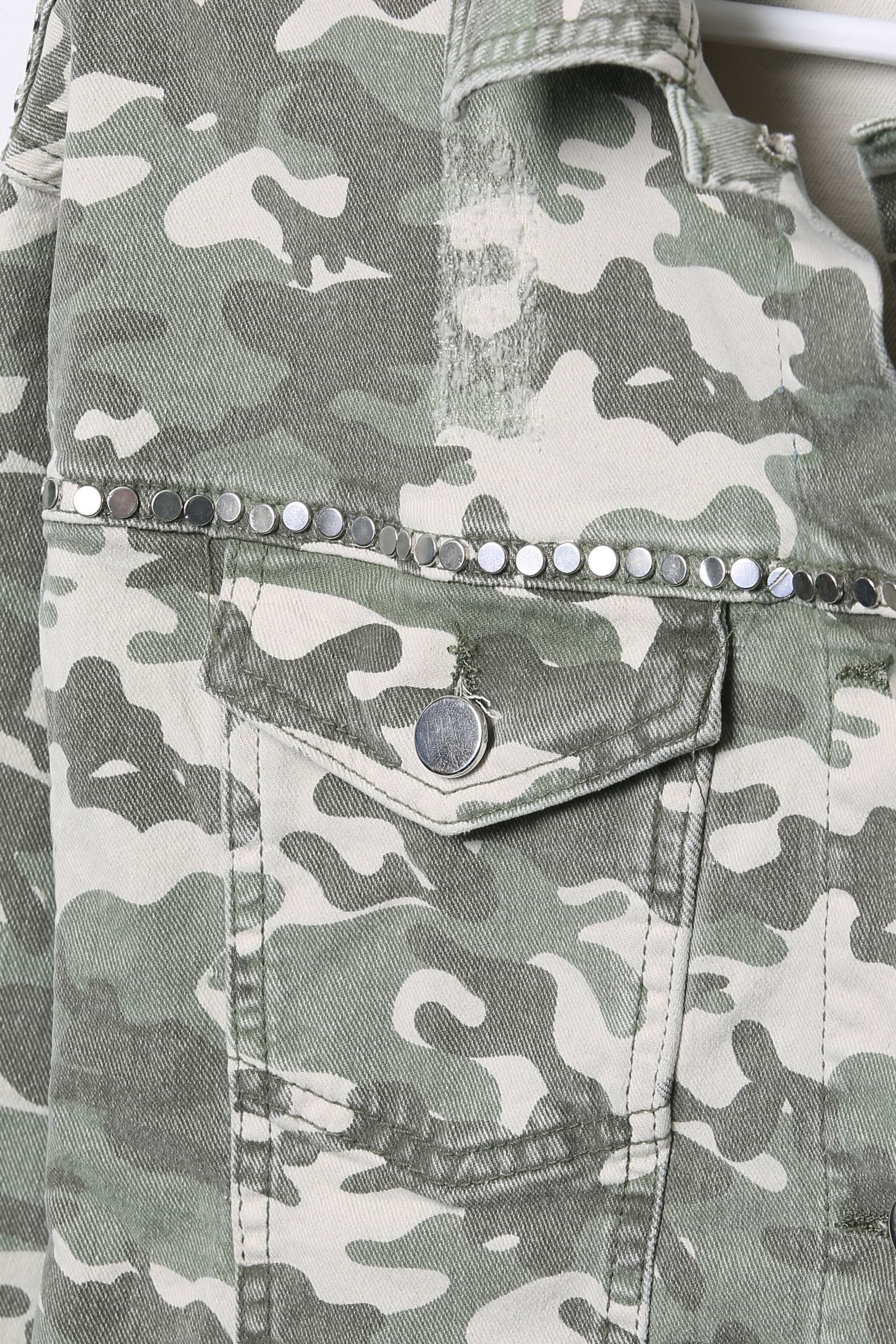 Buy Sonder Studio Camo Studded Denim Jacket from Next Luxembourg
