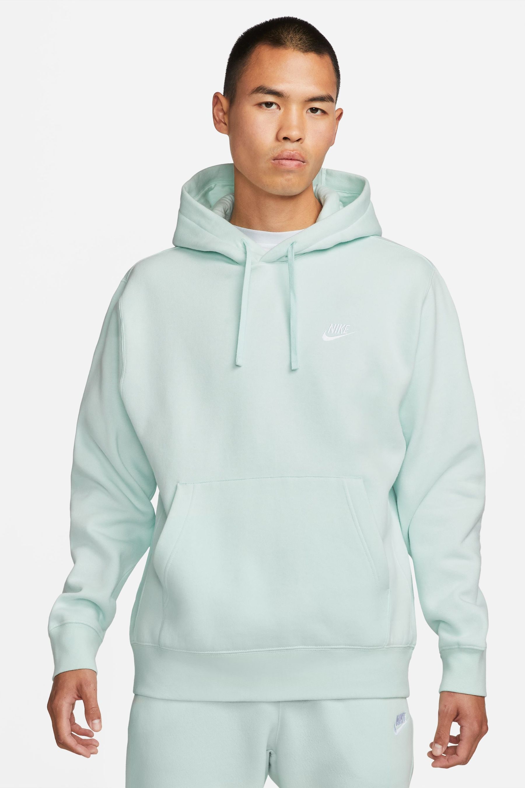 Buy Nike Mint Green Club Pullover Hoodie from Next Luxembourg