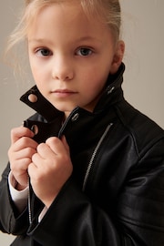 Black PU Biker Jacket (3-16yrs) - Image 3 of 8