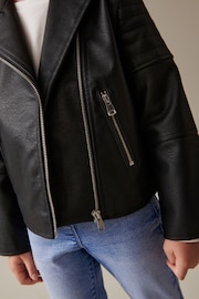 Black PU Biker Jacket (3-16yrs) - Image 4 of 8