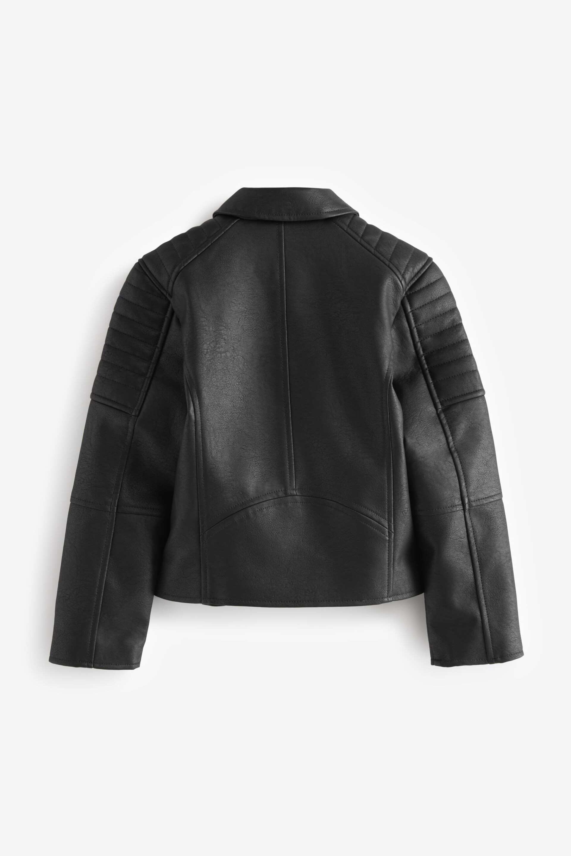 Black PU Biker Jacket (3-16yrs) - Image 7 of 8