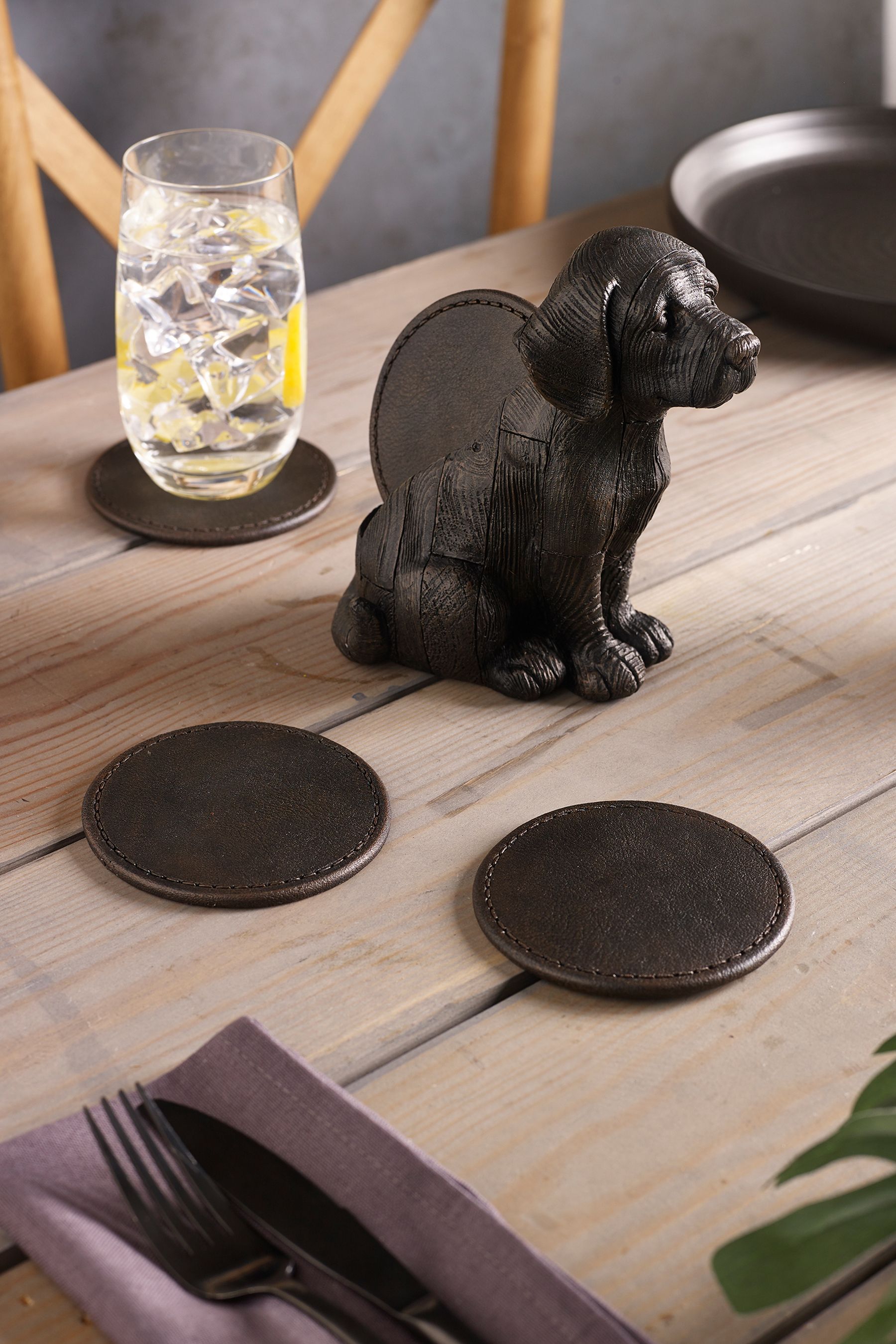 Buy Set of 4 Labrador Coasters In Holder from Next Luxembourg