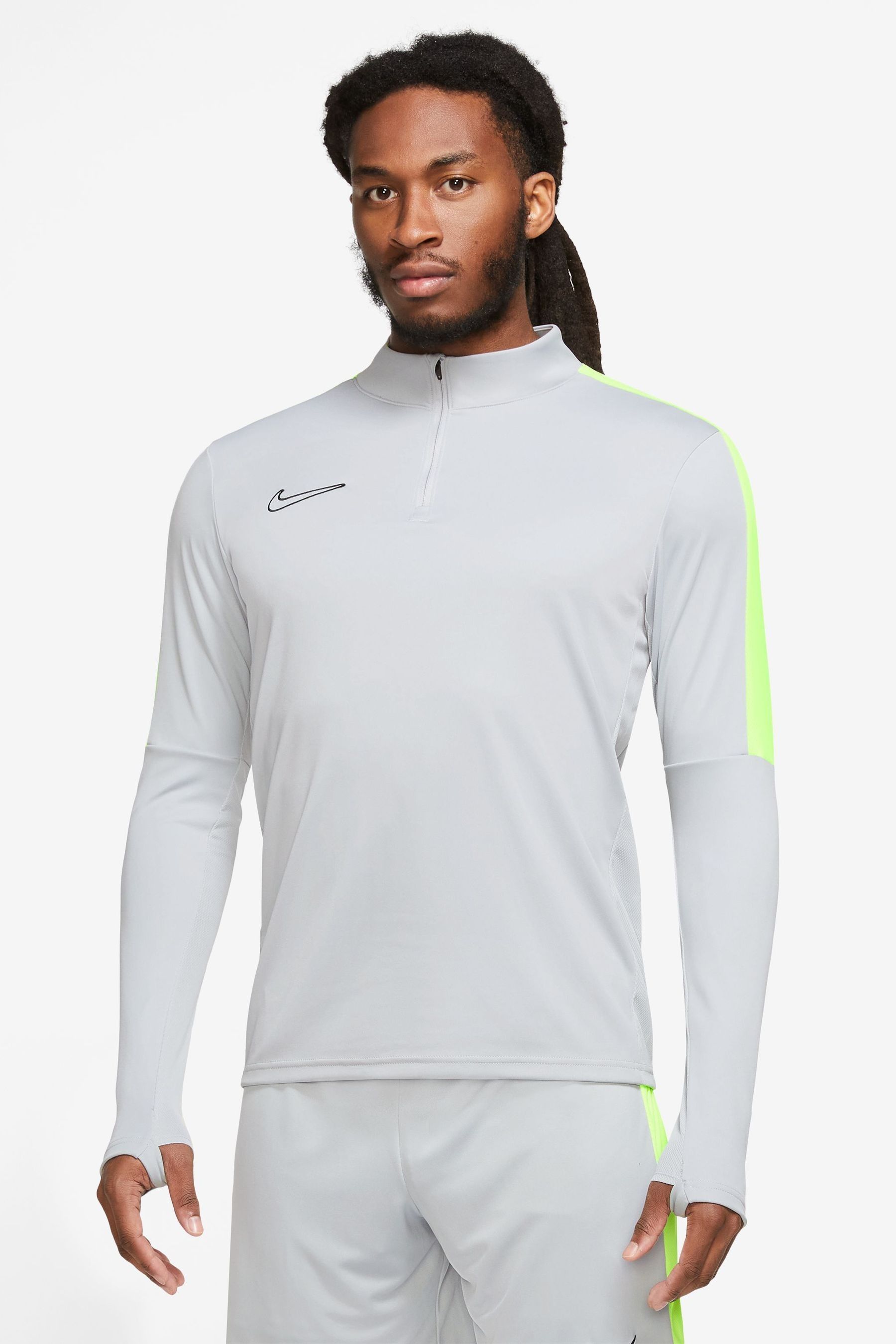 Buy Nike Grey Dri FIT Academy Half Zip Training Top from Next Luxembourg
