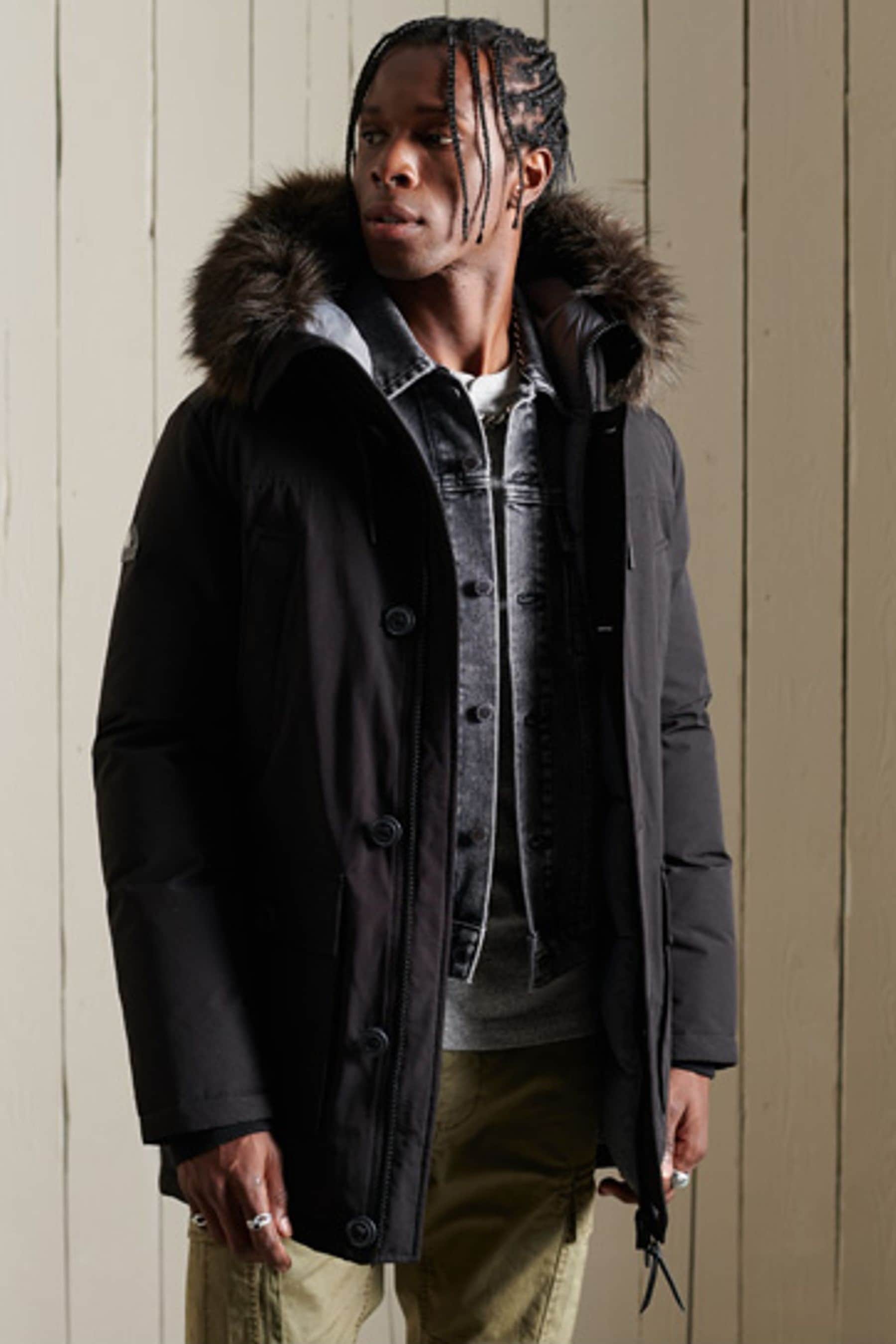 Buy Superdry Black New Rookie Down Parka from Next Luxembourg