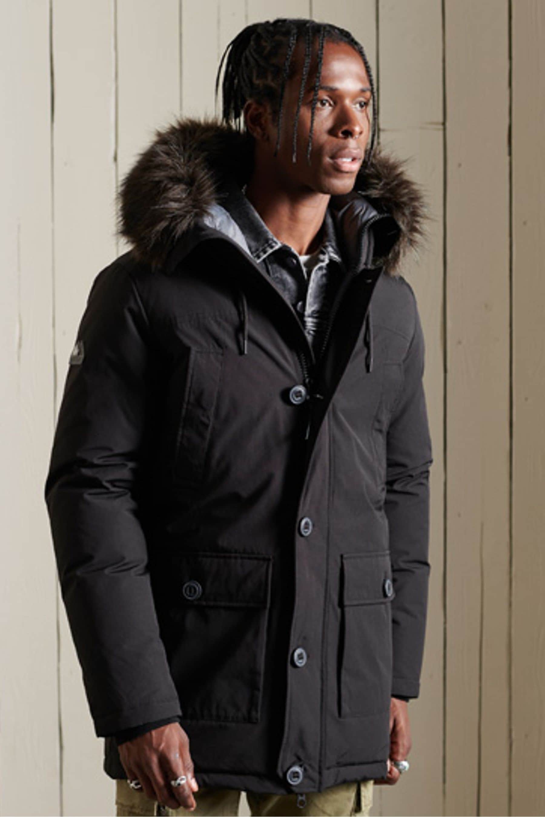 Buy Superdry Black New Rookie Down Parka from Next Luxembourg
