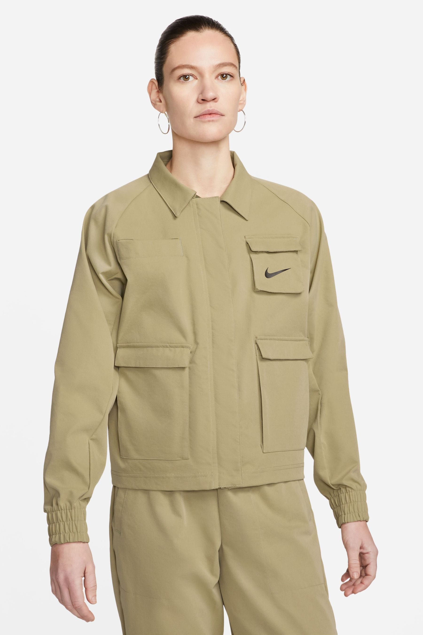 Swoosh woven jacket top
