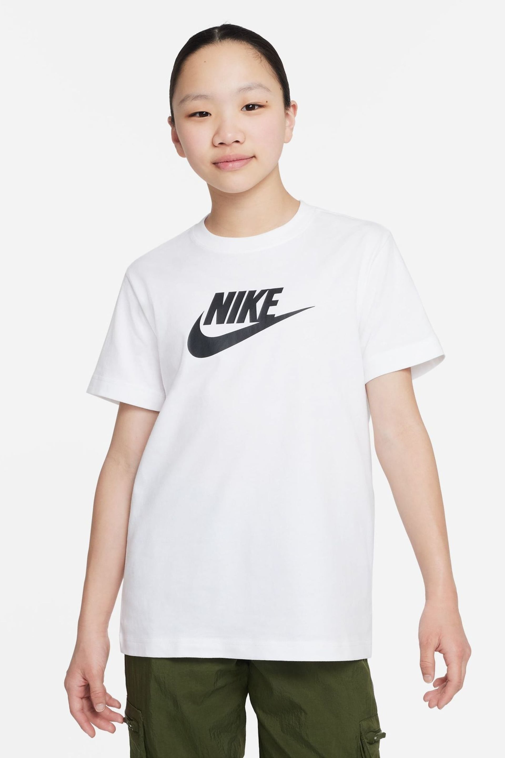 Nike White Oversized Futura T-Shirt - Image 1 of 4