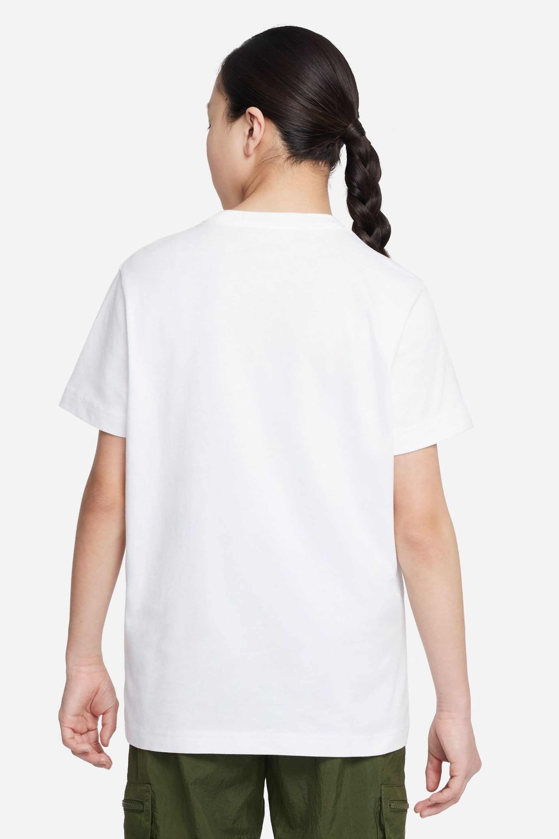 Nike White Oversized Futura T-Shirt - Image 2 of 4