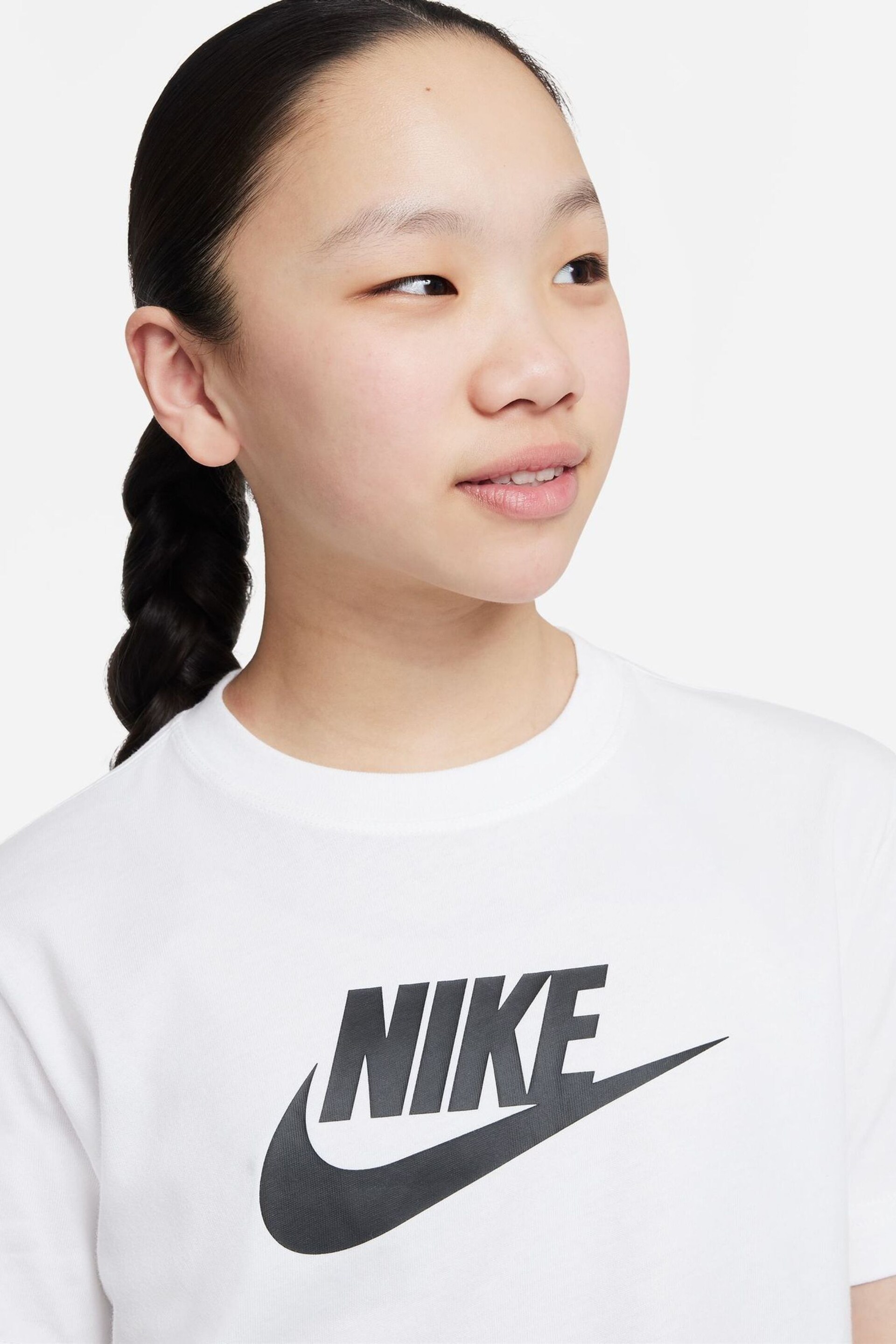 Nike White Oversized Futura T-Shirt - Image 4 of 4