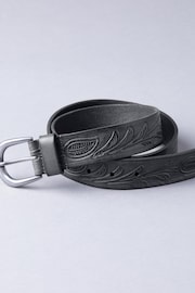 Lakeland Leather Black Embossed Leather Belt - Image 2 of 4