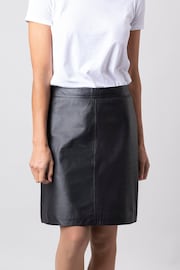 Lakeland Leather A-Line Black Leather Skirt - Image 3 of 8