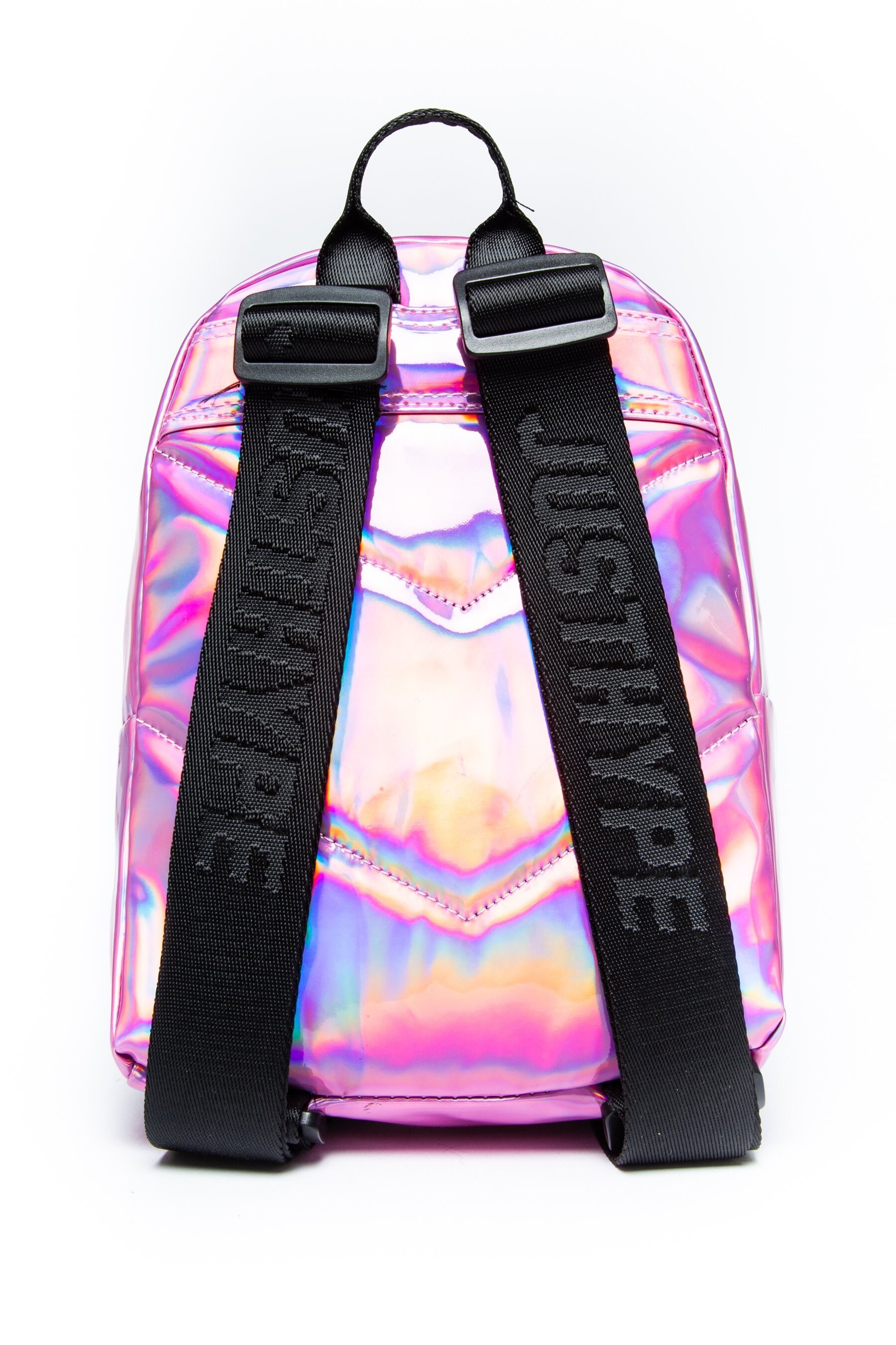 Hype pink holographic backpack clearance