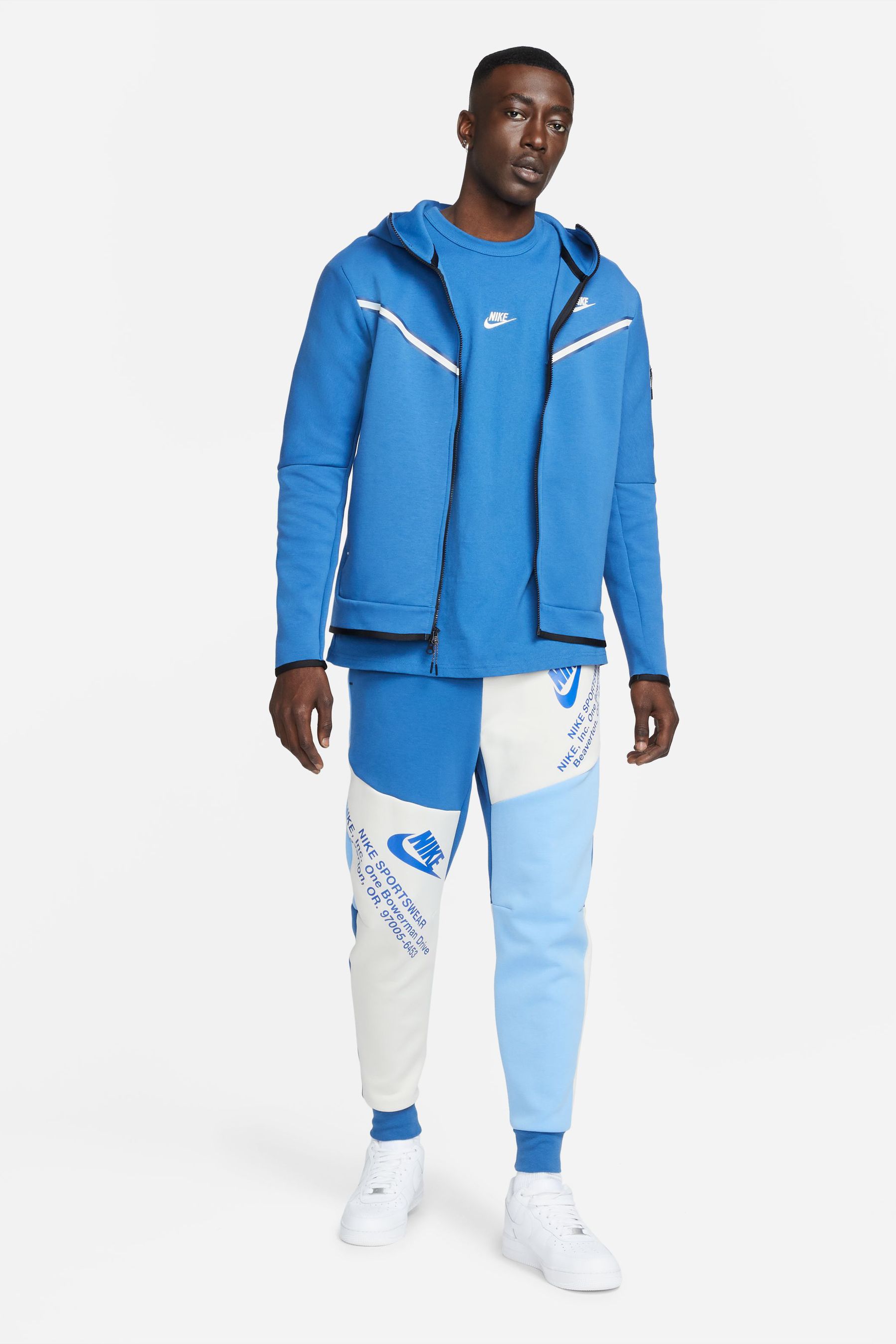 Buy Nike Blue Tech Fleece Full Zip Hoodie from Next Ireland