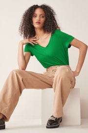 Green Bright Slouch V-Neck T-Shirt - Image 3 of 5