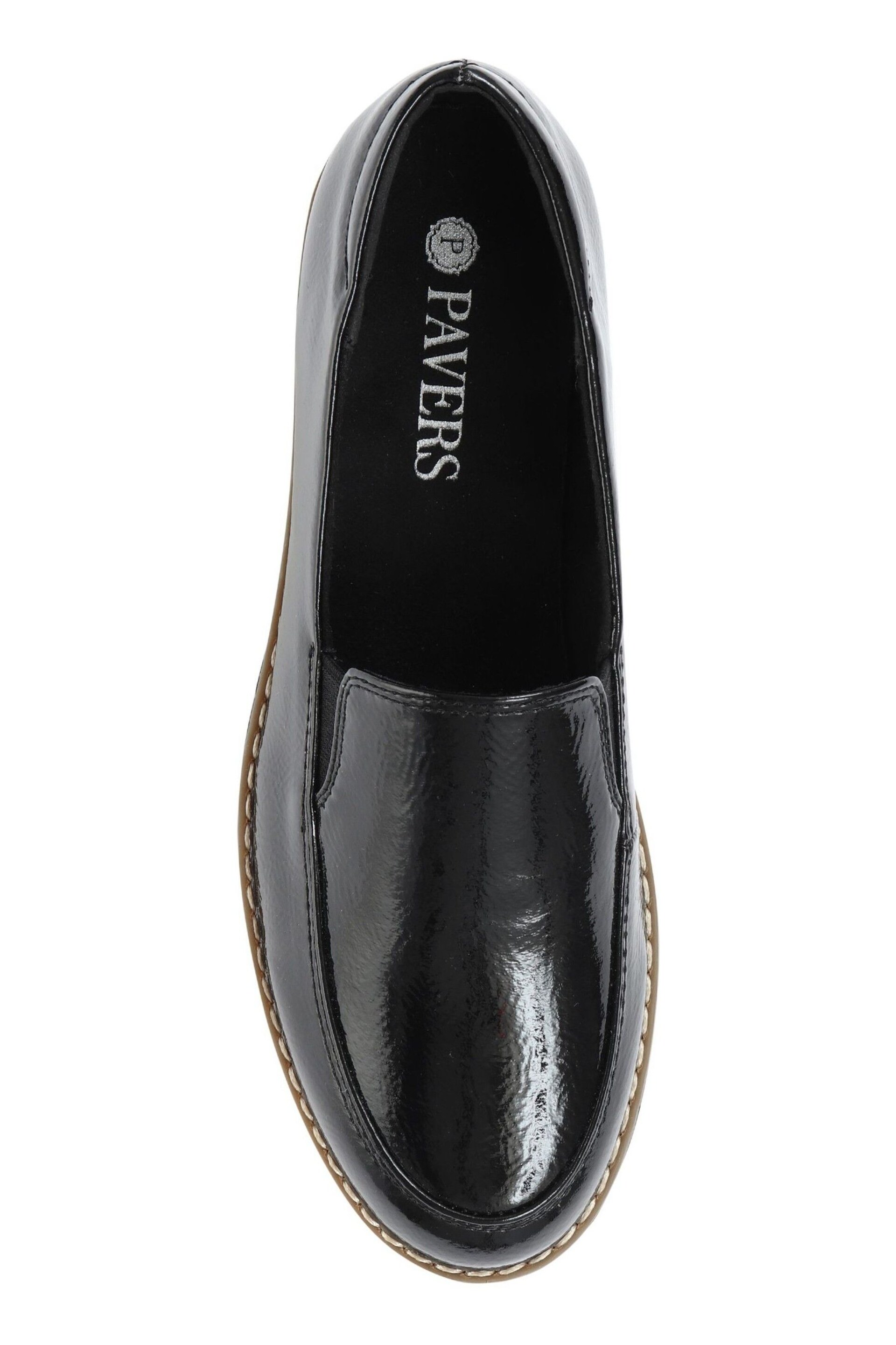 Pavers Black Ladies Slip-On Shoes - Image 4 of 5