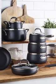 Lakeland Pewter Grey Hard Anodised 24cm Frying Pan - Image 1 of 4