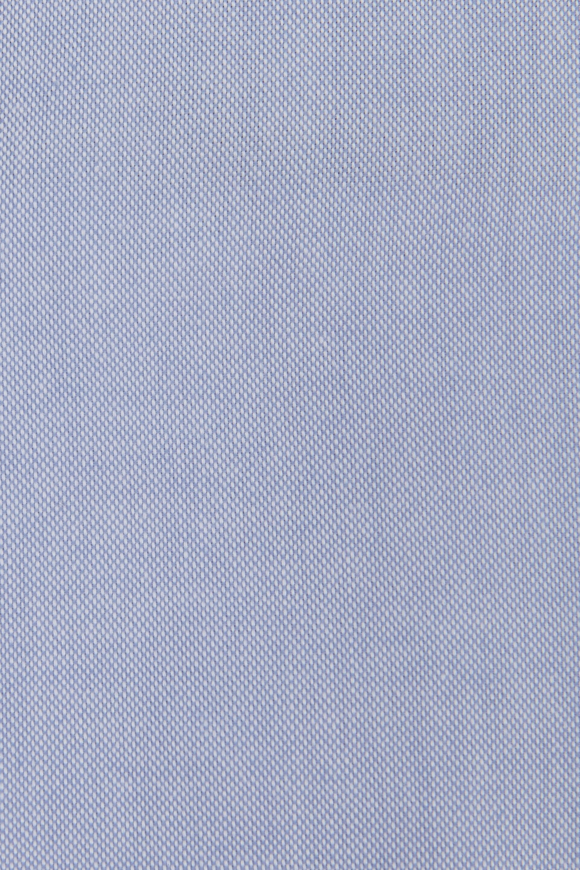 Pale Blue Slim Fit Easy Iron Button Down Oxford Shirt - Image 6 of 6