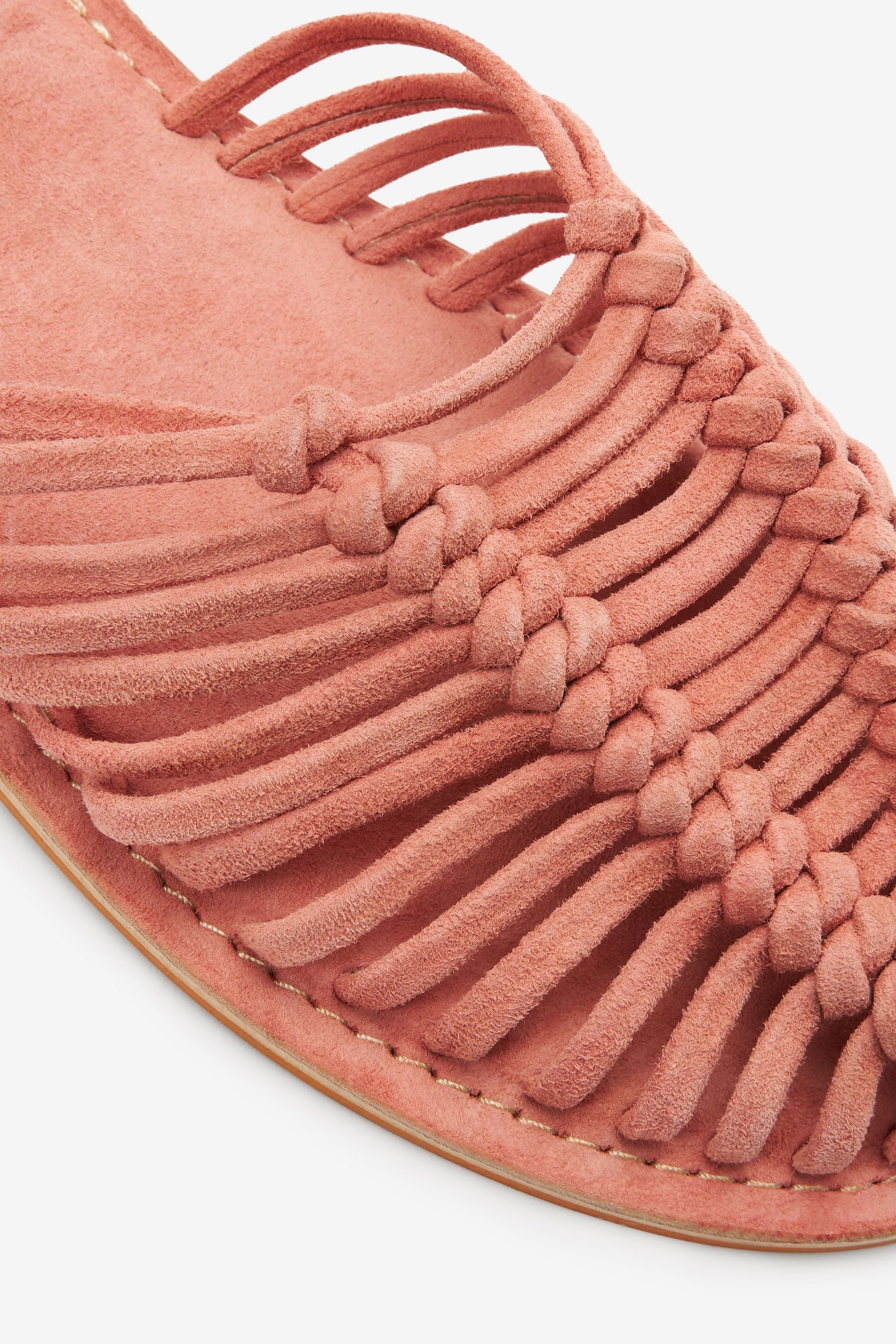 Red huarache sandals top