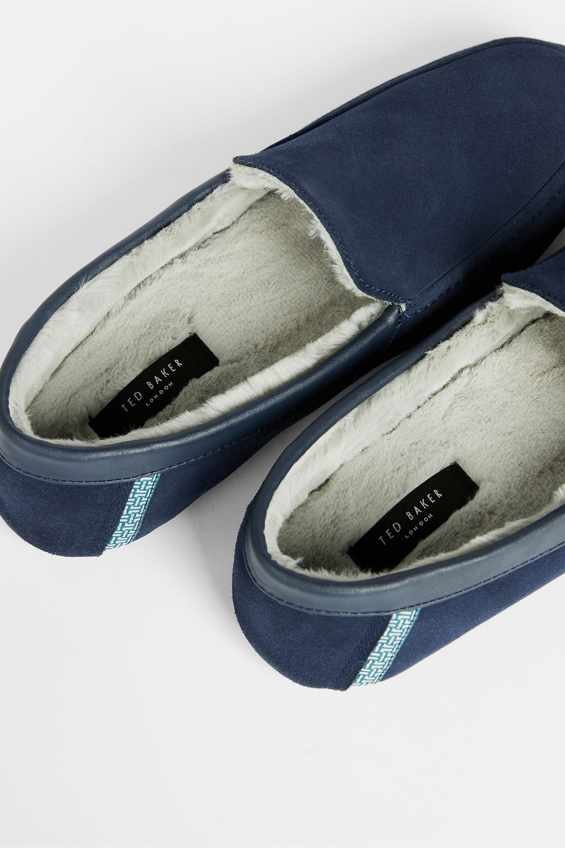 Buy Ted Baker Blue Valant Moccasin Slippers from Next Luxembourg