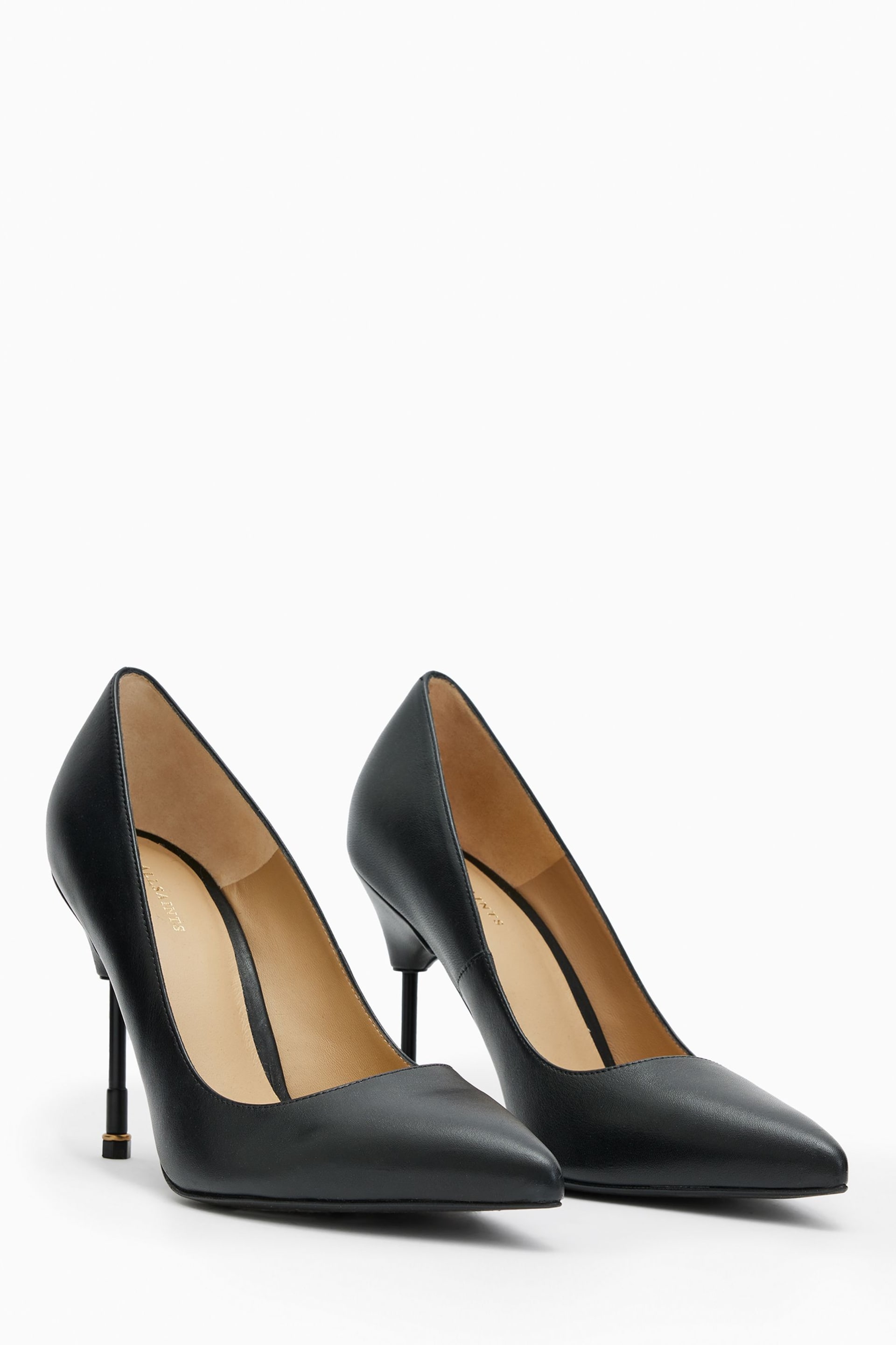 AllSaints Black Nova Court Shoes - Image 2 of 7