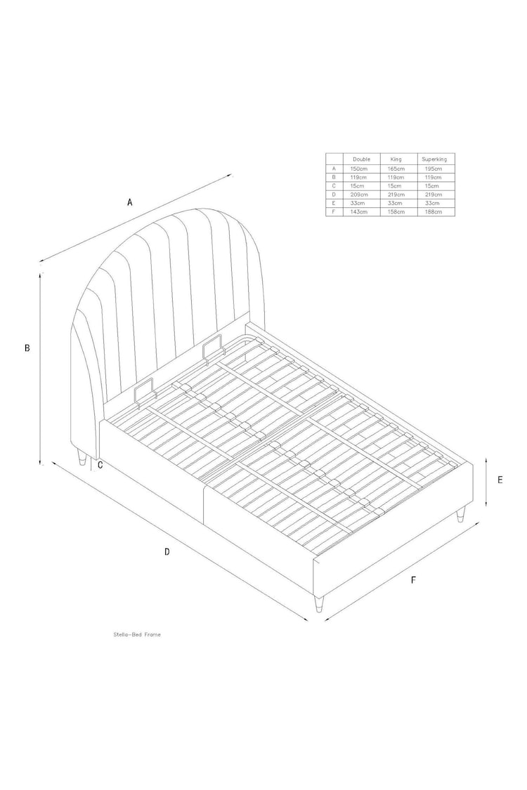 Soft Texture Light Natural Stella Upholstered Ottoman Storage Bed Frame - Image 7 of 7