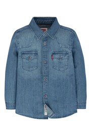 Levi's® Blue Denim Barstow Western Long Sleeved Shirt - Image 1 of 2