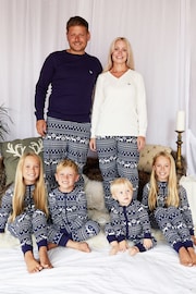 The Little Tailor Men's Red Reindeer Christmas Fairisle Pyjamas - Image 3 of 4