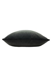Evans Lichfield Charcoal Grey Sunningdale Velvet Polyester Filled Cushion - Image 2 of 2