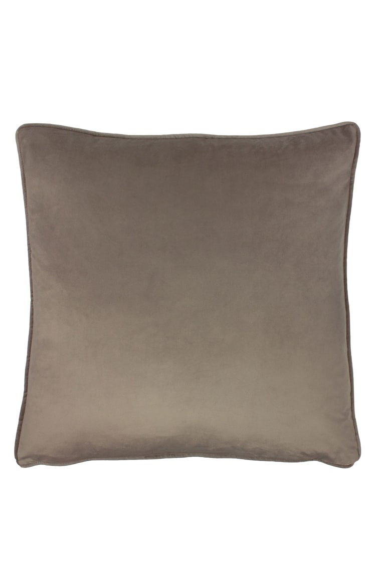 Evans Lichfield Cedar Brown Opulence Velvet Polyester Filled Cushion - Image 1 of 3