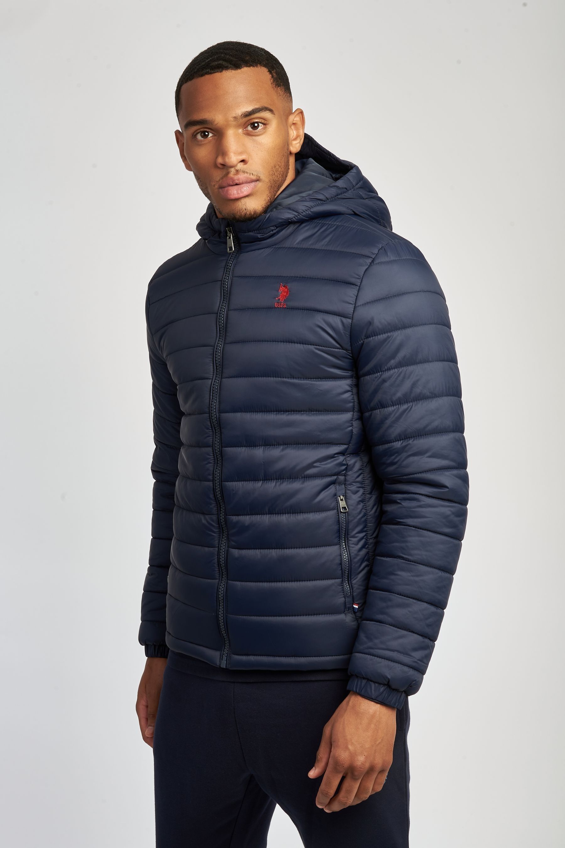 Buy U.S. Polo Assn. Mens USPA Hooded Quilted Coat from Next Luxembourg