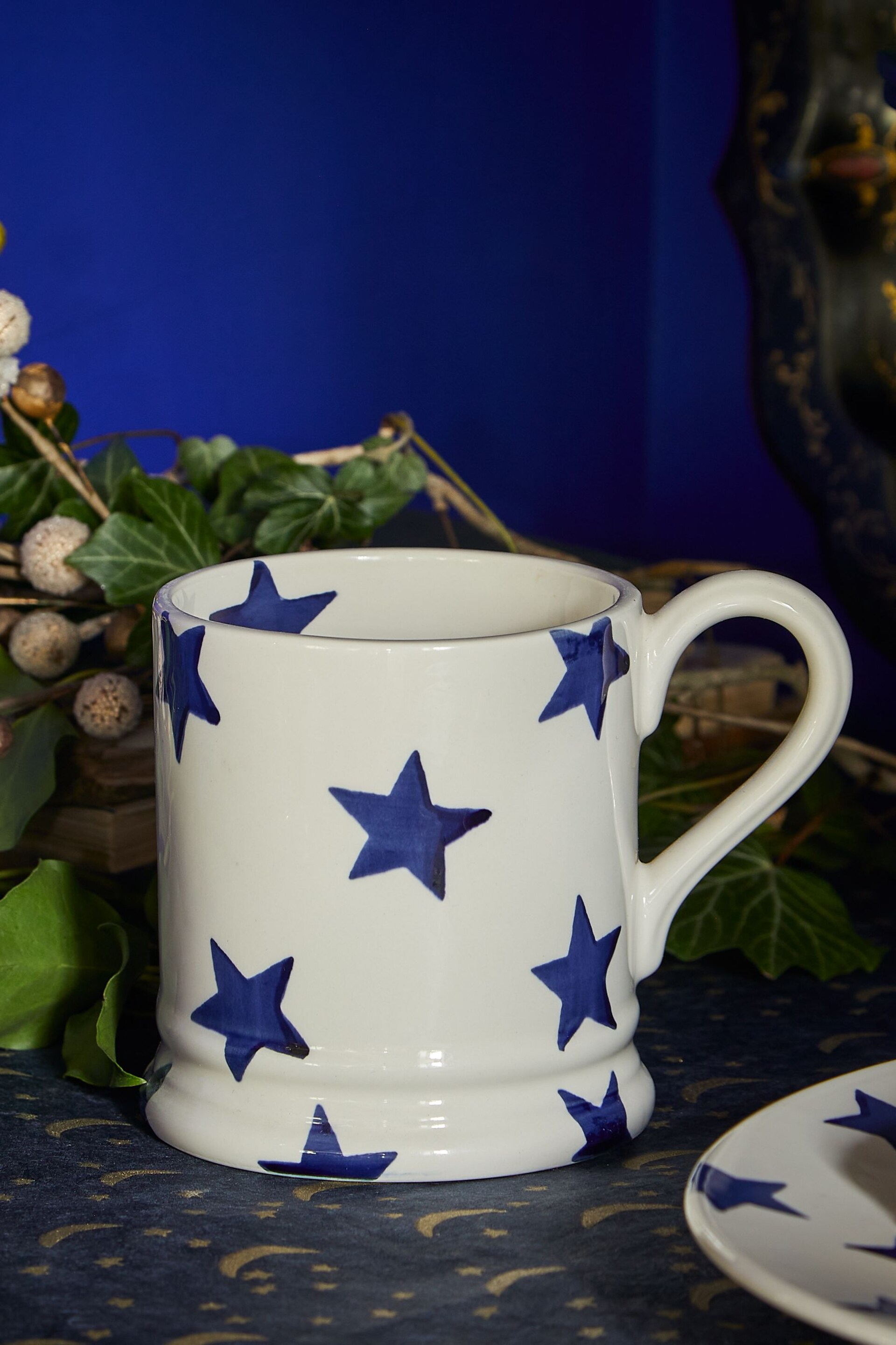 Emma Bridgewater Cream Blue Star Mug - Image 1 of 4