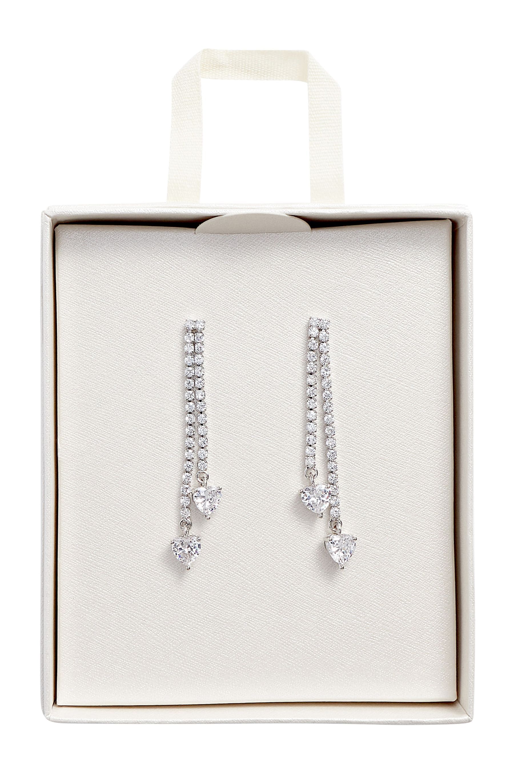 Buy Silver Tone Crystal Drop Earrings from Next Canada