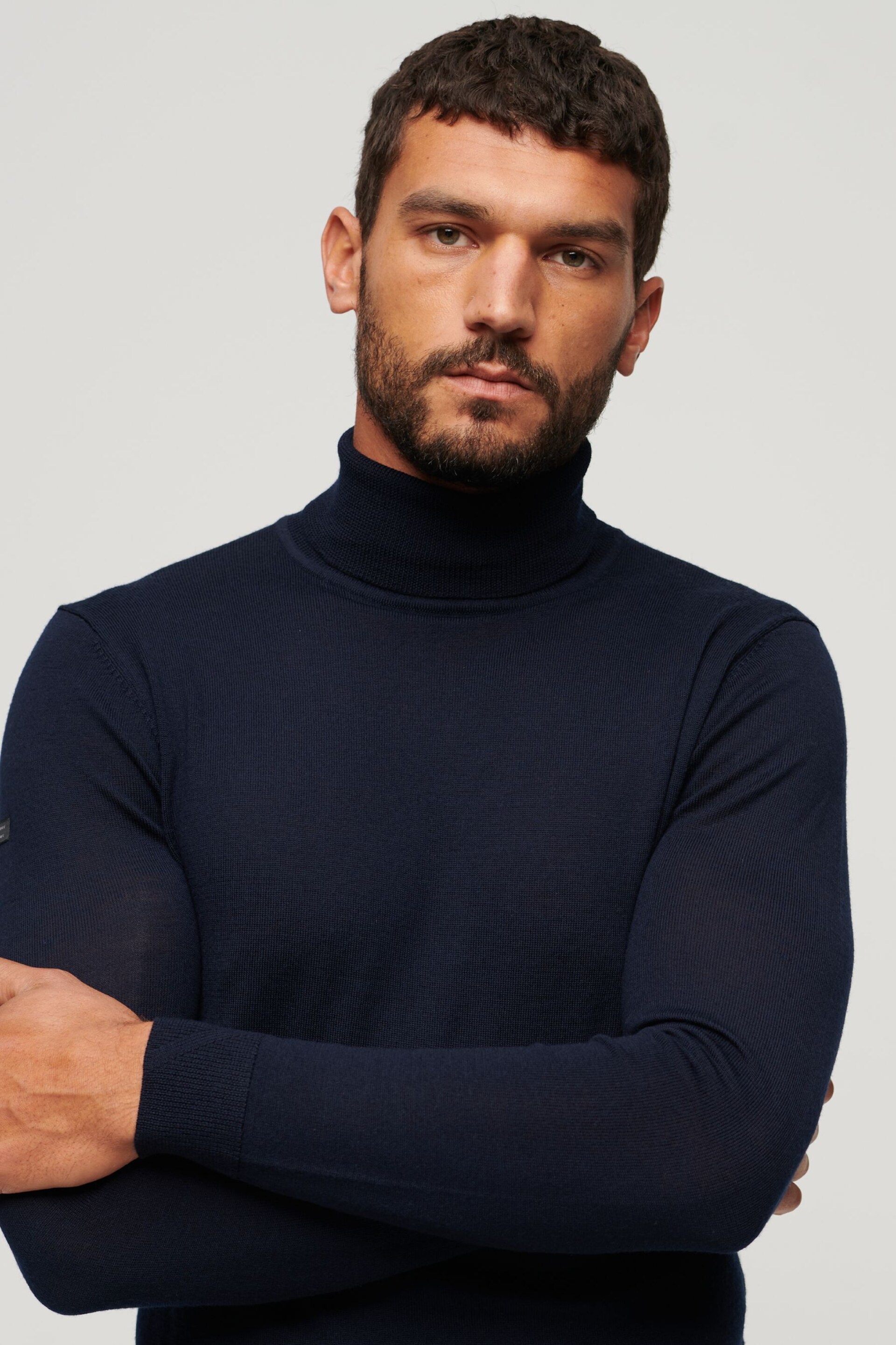 Superdry Blue Merino Jumper - Image 3 of 3