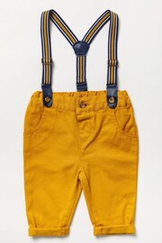 Little Gent Brown Shirt Bodysuit, Bowtie, Trouser And Braces 3 Piece Baby Set - Image 3 of 5