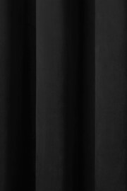 Laurence Llewelyn-Bowen Black Montrose Velvet Blackout Thermal Eyelet Curtains - Image 2 of 3